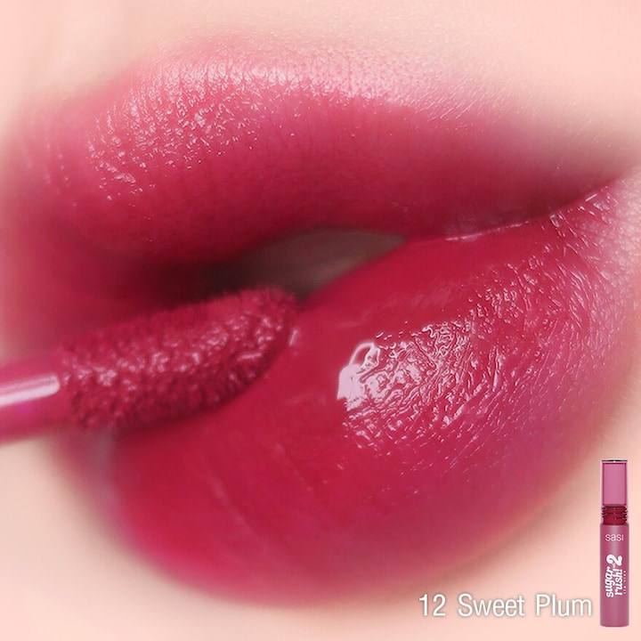 Sasi Sugar Rush Lip Tint Vol.2 Shade-12 Sweet Plum (Made in Thailand)