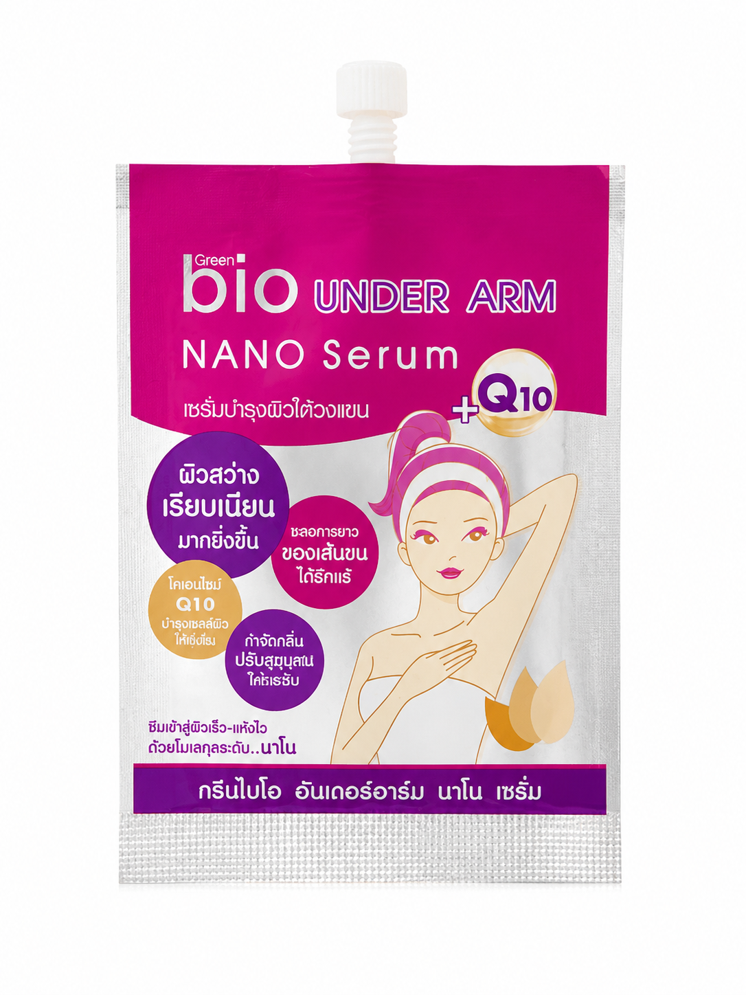 Green Bio Under Arm Nano Serum + Q10 15g (Made in Thailand)