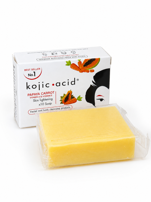Kojic Acid Papaya Carrot Skin Lightening Soap 80g (Made in Thailand